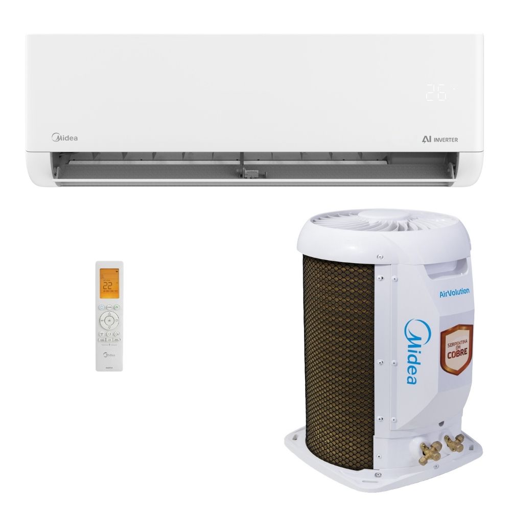 AR CONDICIONADO 9.000 BTUS SPLIT HW INVERTER SPRINGER MIDEA AI AIR VOLUTION FRIO R32 42EFVCA09M5/38TAVCA09M5 - 220V